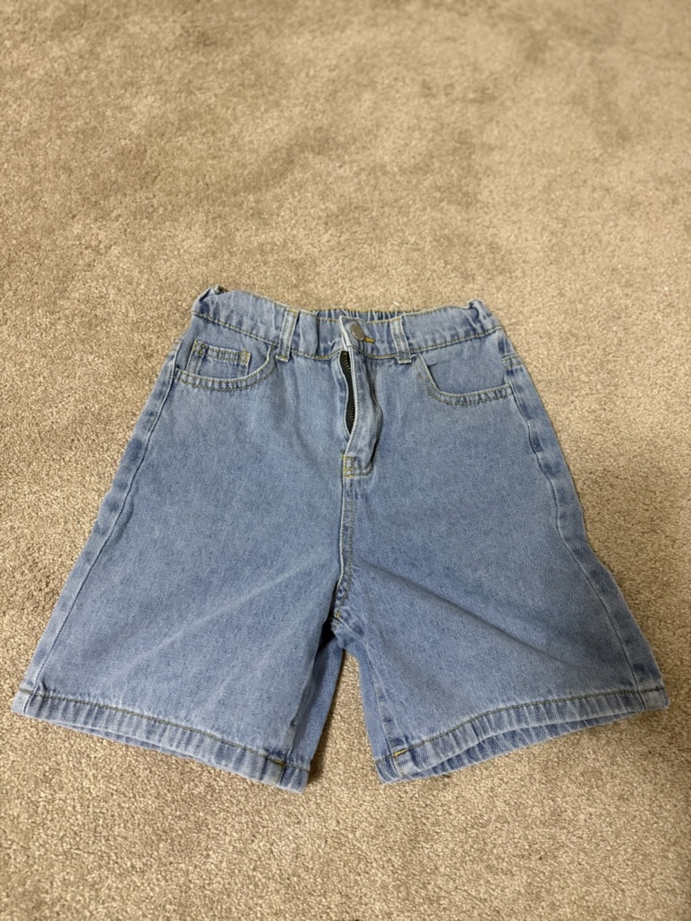 SHEIN Light Blue High-Waist Denim Shorts